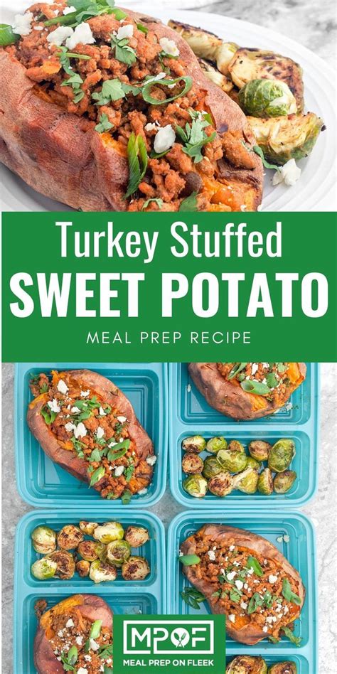 Turkey Stuffed Sweet Potatoes Meal Prep On Fleek™ Hamburger Meat Recipes Turkey Recipes