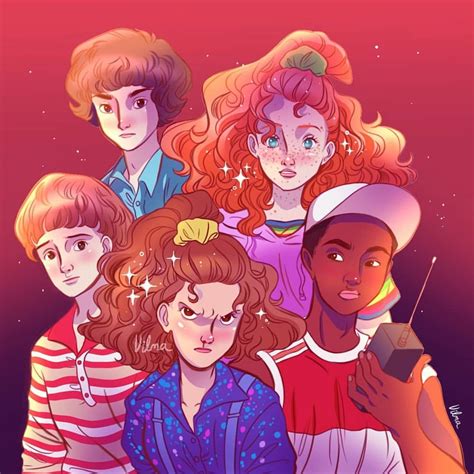 Stranger Things By Vilma Vilmaillustrates Eleven Mike Will Lucas Max Season 3 Millie