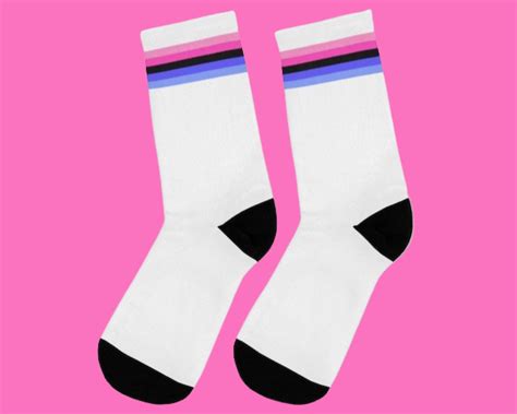 White Omnisexual Flag Socks Subtle Omni Pride Socks Discreet