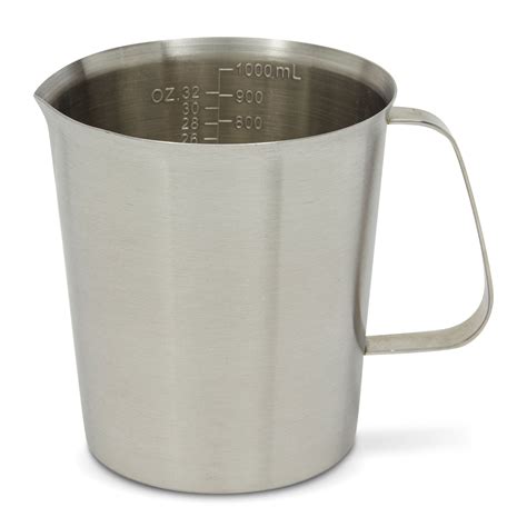32 Oz Stainless Steel Measuring Cup With Handle Metal Pitcher With