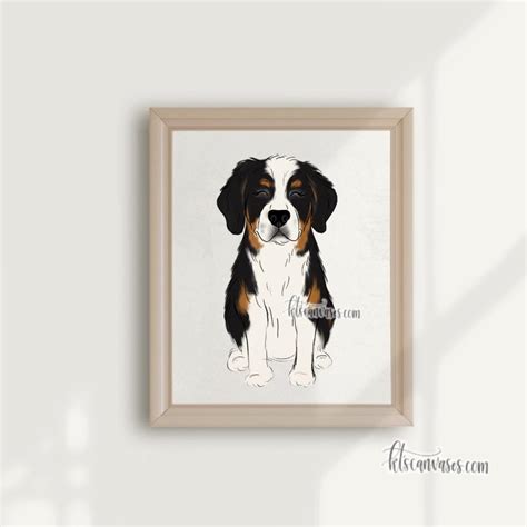 Choose Your Bernese Mountain Dog Art Print Kts Canvases