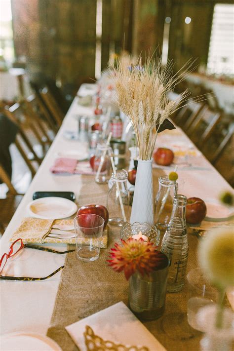 Rustic Reception Table Setting