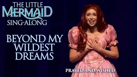 Little Mermaid Beyond My Wildest Dreams Sing Along Youtube