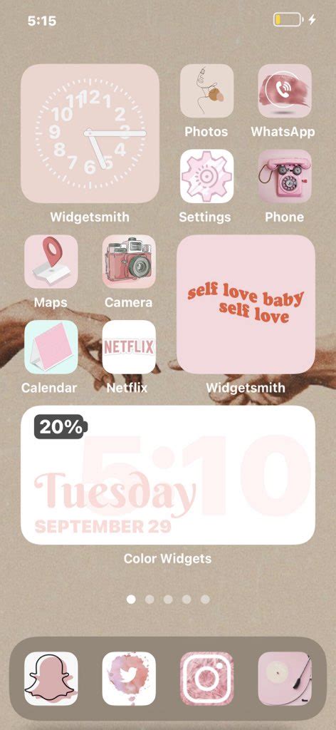 Ios Basic Nude Aesthetic Home Screen Ideas For Girls Straphie