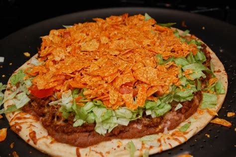 Cheesy garlic butter and bacon & cheese. Taco Pizza with Crushed Nacho Doritos on top! :) | Hot ...