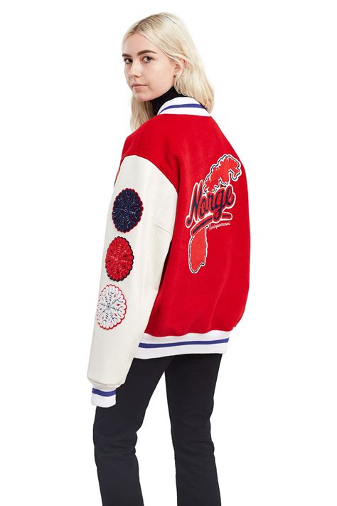 Opening ceremony oc varsity jacketblack. Opening Ceremony, Norway Varsity Jacket In the Norwegian ...