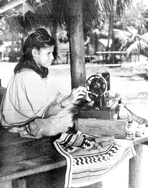 Florida Memory Seminole Indian Woman Sewing