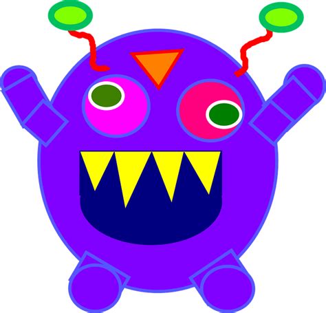 Digital Doodles Font Monster Monstros De Crochê Monstros Bonitos