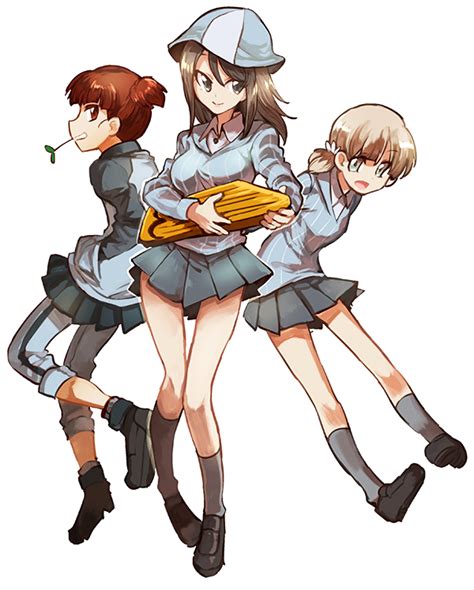 Mika Aki And Mikko Girls Und Panzer Drawn By Oono Imo Danbooru