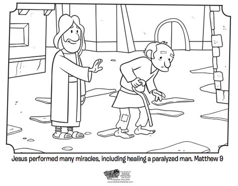 Jesus Heals The Lame Man Coloring Page Coloring Pages