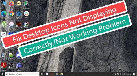 Fix Desktop Icons Not Displaying Correctlynot Working Problem Youtube