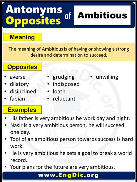Antonyms Of Ambitious Pdf Archives Engdic