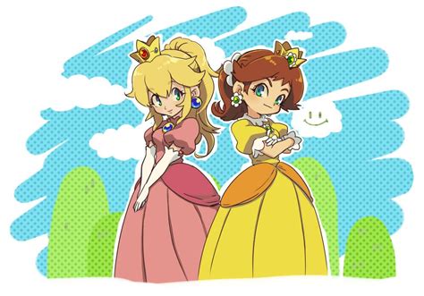 princess peach and princess daisy super mario super mario bros mario bros super mario