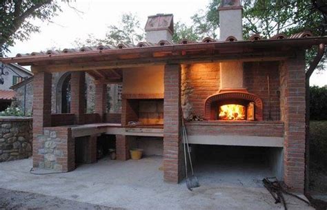 Covered Outdoor Kitchen With Pizza Oven And Barbeque Area Outdoor Kitchen Outdoor Pizza