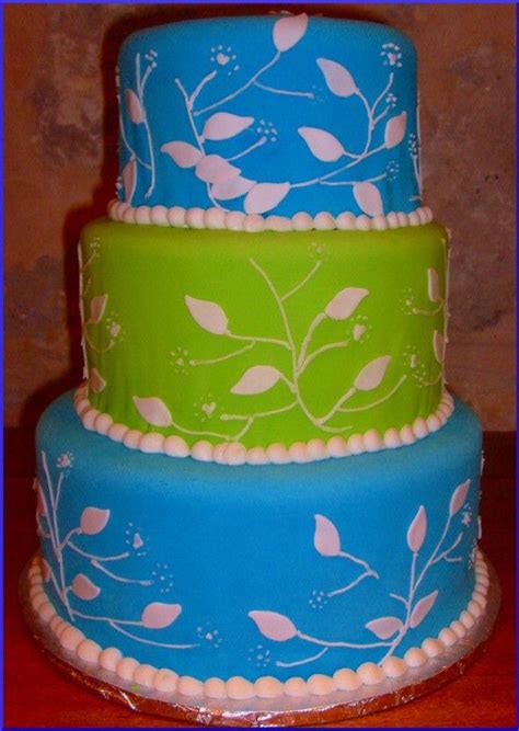 Wedding Cake Idea Blue Green Wedding Wedding Cakes Blue Green