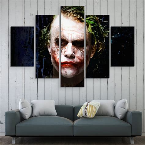 The Joker Gaze 5 Piece Canvas Art Wall Decor Ca Go Canvas
