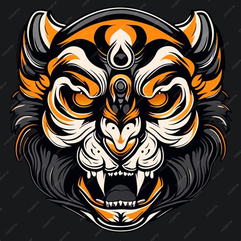 Premium Vector Tiger Skull Illustration Antique Vector Art