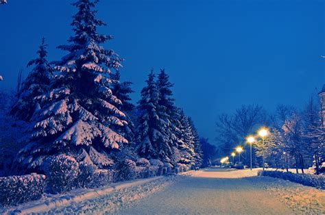 Snowy Night Wallpaper 69 Pictures