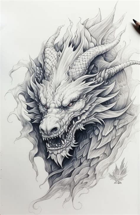 Dragon Head Drawing Chinese Dragon Drawing Dragon Head Tattoo Dragon