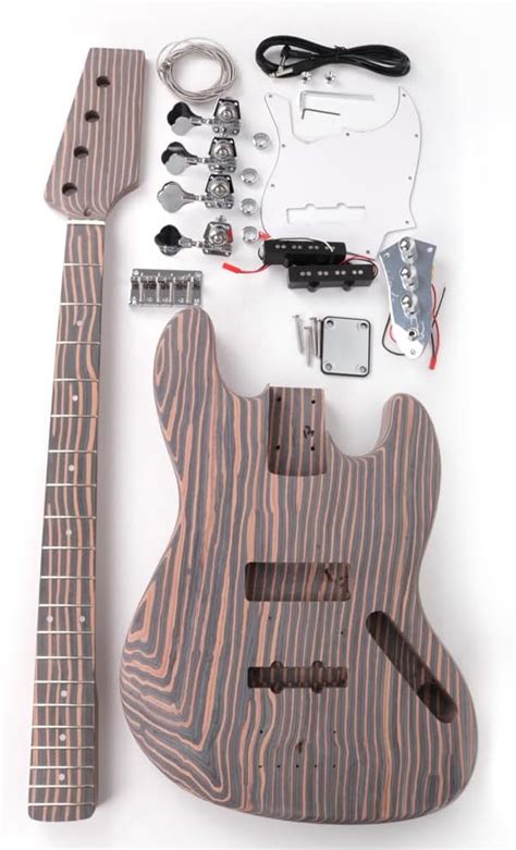 Amazon Com Fojill Diy Electric Bass Guitar Kit Unfinished Uncutted