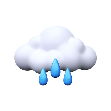 Weather Rain Weather Forecast Icon Meteorological Sign 3d Render