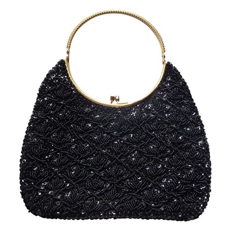 Black Beaded And Sequin Evening Purseclutch From Bejewelled On Ruby Lane
