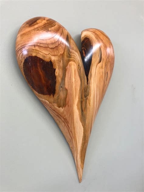 Wooden Heart Art Wall Wood Carving Perfect Wedding T Present