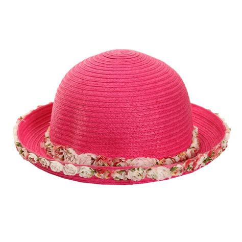 Sc14 Girls Floral Straw Hat Ssp Hats