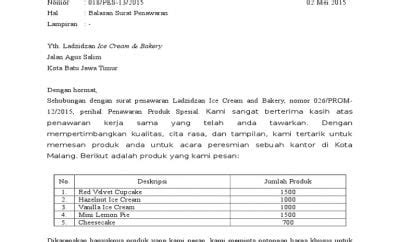 Wow Contoh Surat Penawaran Barang Dan Balasannya 19 Bagi Inspirasi