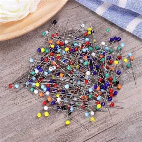 250 Pcs Sewing Pins Ball Glass Head Pins Straight Quilting Pins For Dressma Z1d2 3412417820893