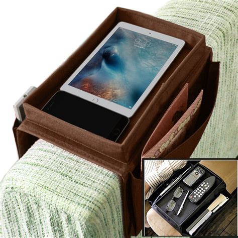 Armchair caddy,couch caddy arm rest organiser tv remote control holder sofa tray remote caddy chairs sofa couch storage arm tidy armrest organizer pockets armchairs table storage bag with cup holder. Sturdy Couch Sofa Armrest Organiser with Cup Holder Tray ...
