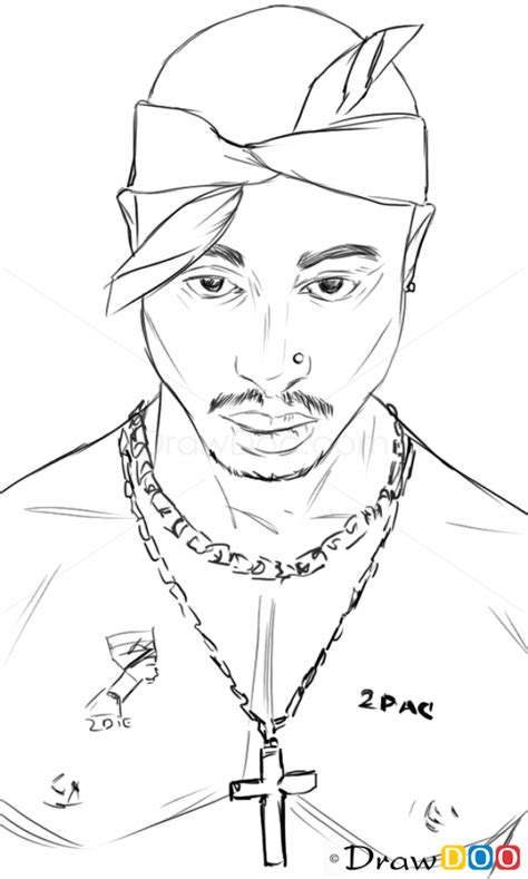 Tupac Drawing Outline Printable Design Tips