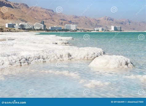 Deposits Of Mineral Salts Dead Sea Israel Stock Image Image Of
