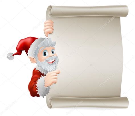 Cartoon Santa Christmas Scroll — Stock Vector © Krisdog 33864999