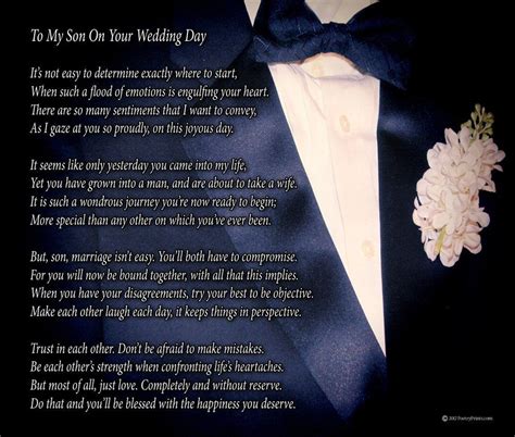Maybe you would like to learn more about one of these? Amazon.com - To My Son On Your Wedding Day - One Parent ...