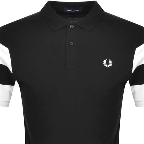 Fred Perry Short Sleeve Polo T Shirt Black Mainline Menswear