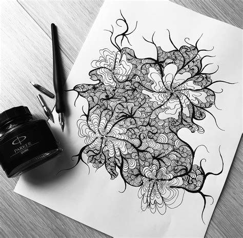 Fountain Pen Ink Ink Doodles Ink Pen Drawings