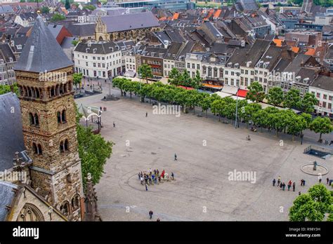 Maastricht Netherlands June 5 High Angle View On Maastricht With