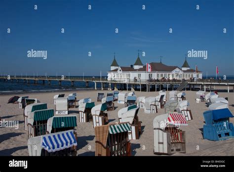 The Pleasure Pier Of Ahlbeck On The Baltic Island Usedom Mecklenburg Western Pomerania Germany