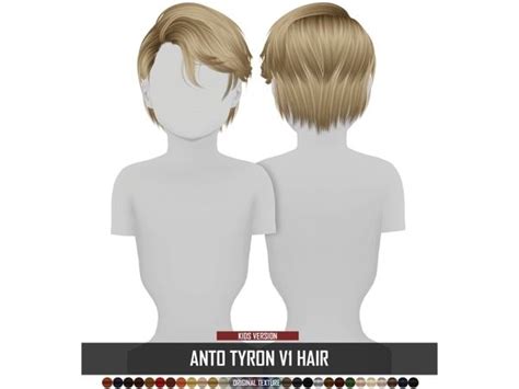 The Sims 4 Anto Tyron V1 Hair Kids Version Toddler Hair Sims 4 Sims