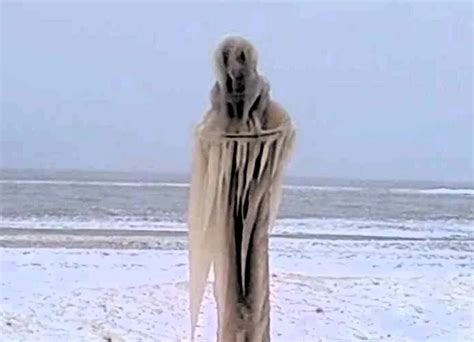 Man Discovers Chilling ‘grim Reaper Ice Sculpture Outside Home