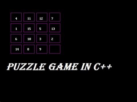 The game code must first produce a random number for the player to guess. Puzzle Game in c++ programming language with source code - YouTube
