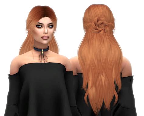 Sims 4 Hairs Kenzar Sims Leahlillith`s Renaissance Hair Retextured