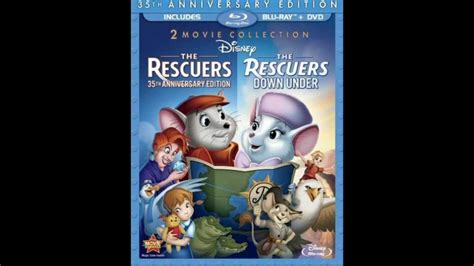 The Rescuers Th Anniversary The Rescuers Down Under Blu Ray Cover