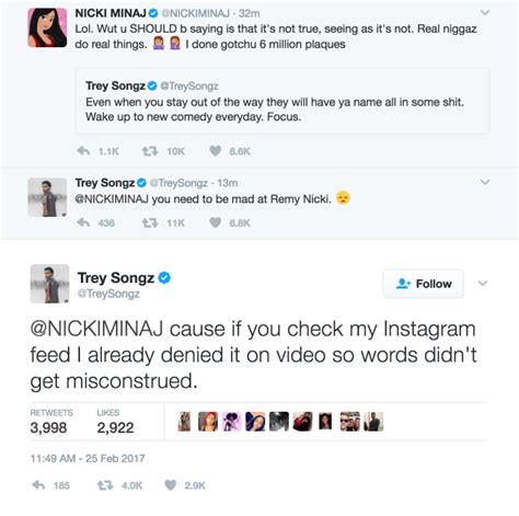Trey Songz Denies Sleeping With Nicki Minaj After Being Exposed In Remy