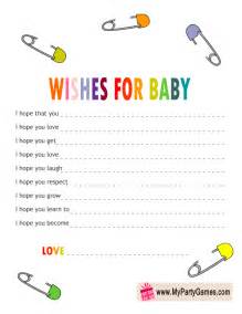 Free Printable Wishes For Baby Cards
