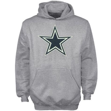 Dcm Youth Dallas Cowboys Logo Premier Hoody Sweatshirt Gray Medium For