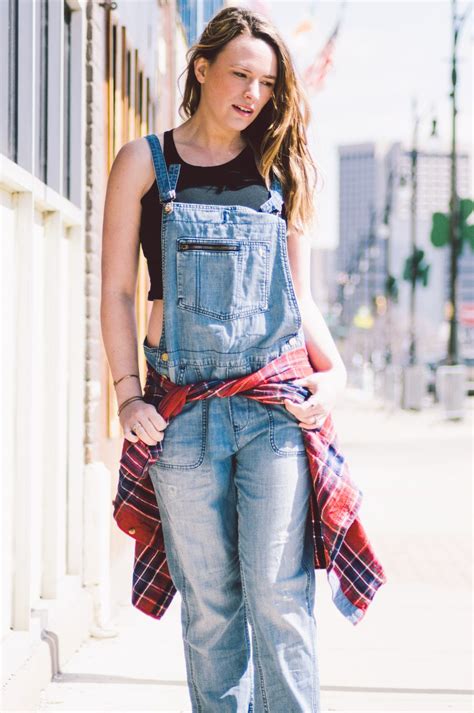 Madewell Overalls And Flannel American Apparel Crop Top Madewell Overalls Denim Overalls