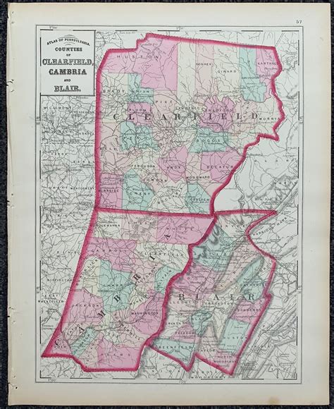Atlas Of Pennsylvania 6 Poster Museum