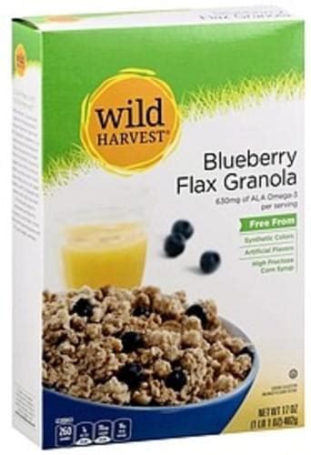 Wild Harvest Blueberry Flax Granola 17 Oz Nutrition Information Innit